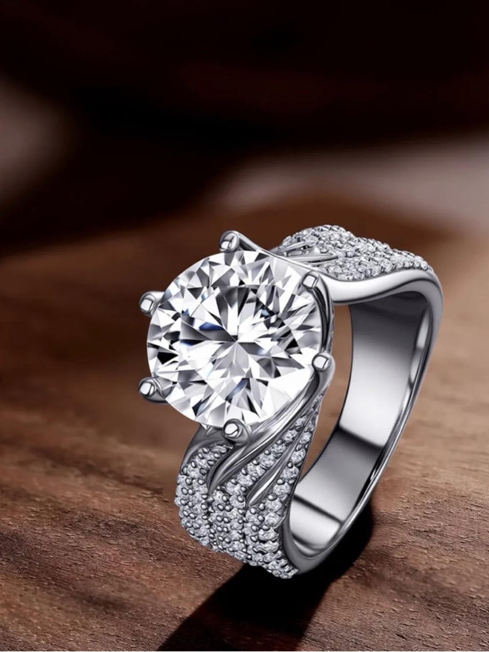 Size 5 - Silver 5 Ct moissanite Ring Size 5